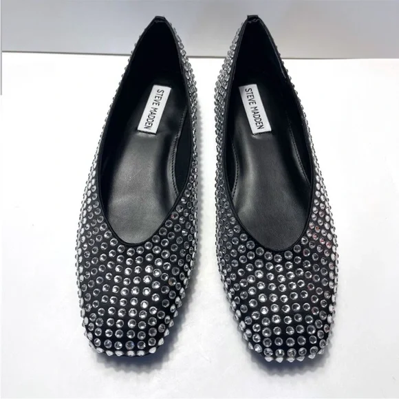 STEVE MADDEN Delphine Rhinestone Square
Toe Ballet Flat - Picture 5 of 11